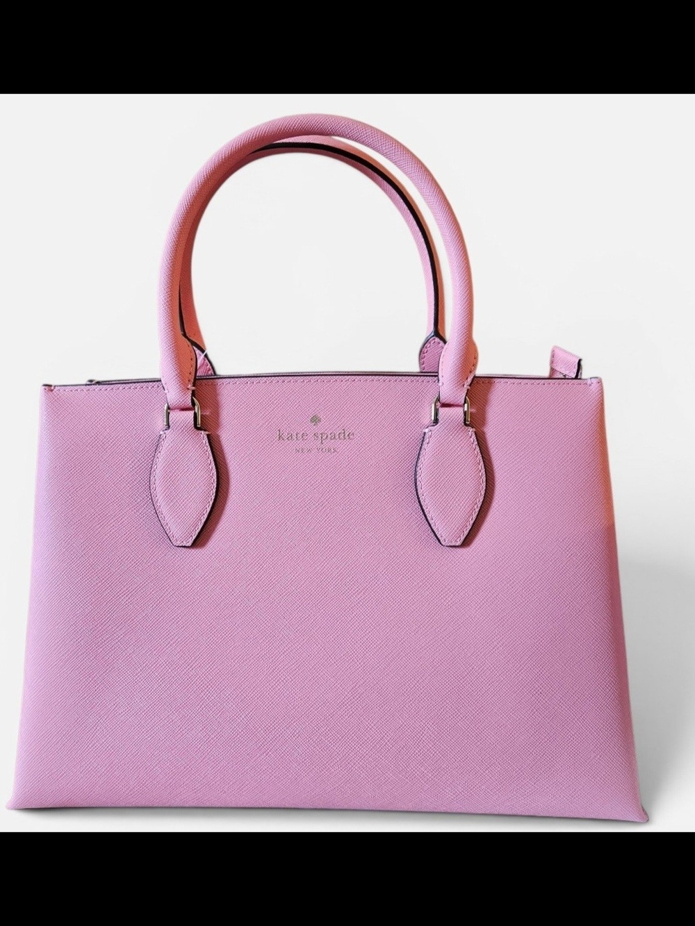 kate spade pink leather top-handle satchel